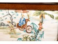 Vintage Chinoiserie Upholstered Wood Framed Firescreen