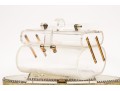 Chic Vintage Collection Of Acrylic Dresser Boxes And Handbags