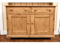 Antique French Country Pine Breakfront Cupboard