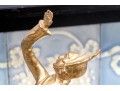 Pair Of French Art Deco Gilt Figures Of Dancers On Marble Bases