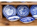 32 Piece Collection Of English Blue And White Transfer Decorated China