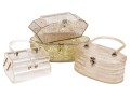 Chic Vintage Collection Of Acrylic Dresser Boxes And Handbags