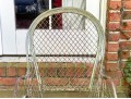 Pair Of Vintage Art Nouveau Style Wrought Iron Garden Arm Chairs (paint Project)