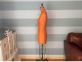 Vintage Dress Form With Pedesal On Casters