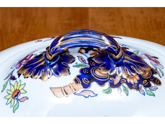 Antique English Ironstone Tureen With Underplate