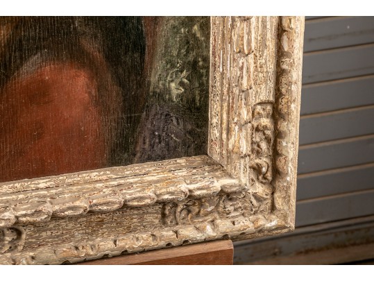 In The Manner Of  Horace Pippin (Am., 1888-1946) Oil On Panel, Portrait Of An African American Woman