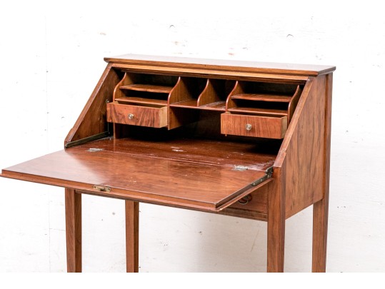 Vintage Walnut Slant Front Desk By Sligh Furniture 