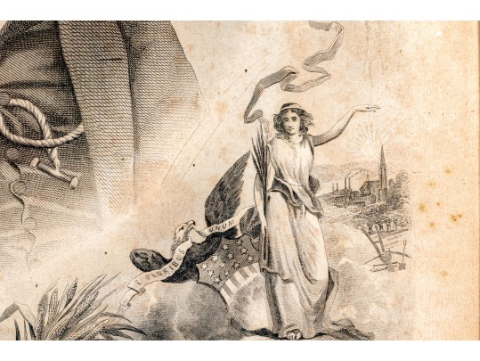 1864 Steel Engraving, Abraham Lincoln Portrait Bust