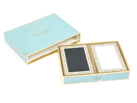 Two Decks Of Tiffany & Company Playing Cards, Black And White Backs