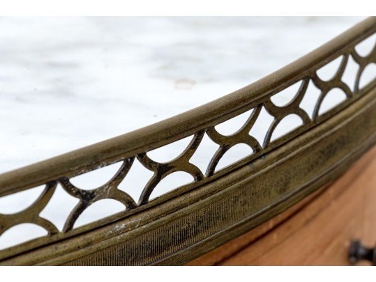 Vintage Marble Top Bouillotte Table