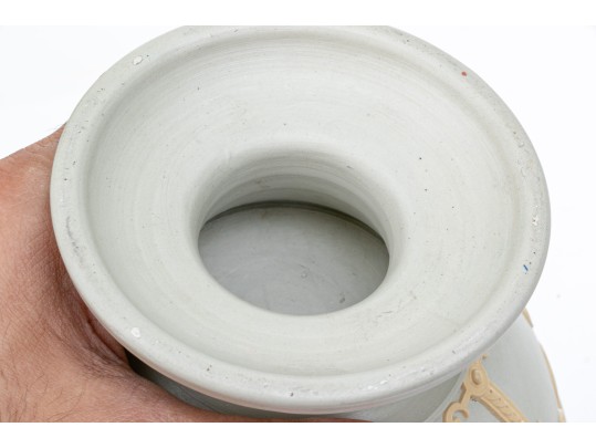 Stunning Mettlach Relief Decorated Ceramic Water Pitcher