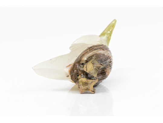 Lot Of Two Fun Stone Animals, Including A Chalcedony Bear And An Agate And Multi Stone Penguin