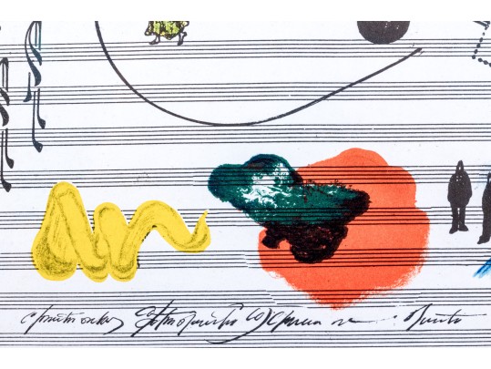 Saul Steinberg Design (Rom/Am., 1914-1999) Nuits De La Foundation Maeght Music Festival 1970 Poster