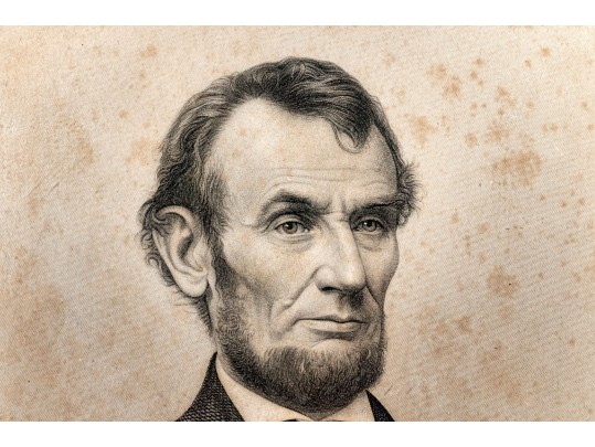 1864 Steel Engraving, Abraham Lincoln Portrait Bust
