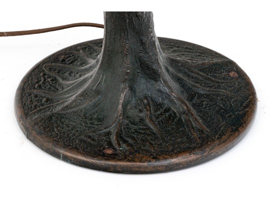 Vintage Six Pannel Slag Glass Lamp, Ca. 1910-30