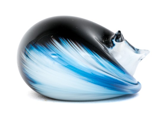 Artisanal Steven Newell Hand-blown Glass Paperweight