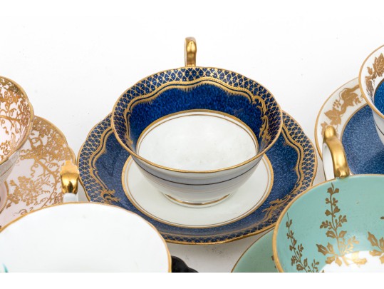 Collection Of Eight Vintage Tea Cups And Saucers, Mostly English