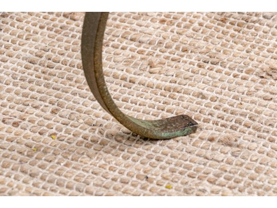 Vintage Italian Gold Painted Wrought Iron Accent Table, Ca. 1960's