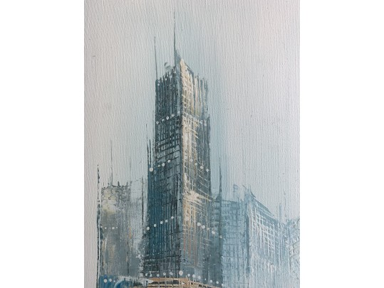 Auguston (Jenner) Da Silva (Brazilian, 20/21st Century) Abstract Cityscape