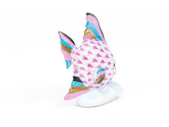 Herend Lovely Pink Fishnet Angel Fish