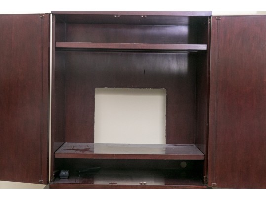 Impressive Barbara Barry Collection For Baker Mahogany Armoire Cabinet