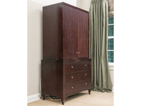 Impressive Barbara Barry Collection For Baker Mahogany Armoire Cabinet
