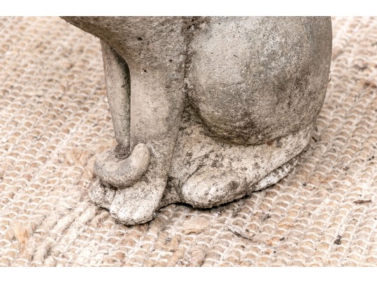 Vintage Cement Siamese Seated Cat 