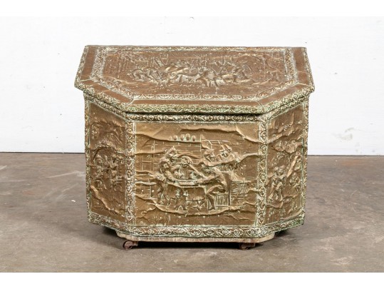 Antique Brass Clad Tinder Box