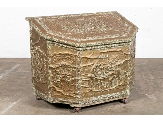 Antique Brass Clad Tinder Box