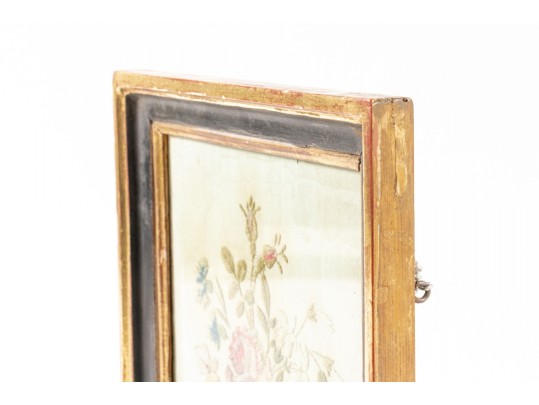 Antique Hand-Stitched Floral Embroidery Pieces