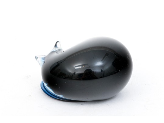 Artisanal Steven Newell Hand-blown Glass Paperweight