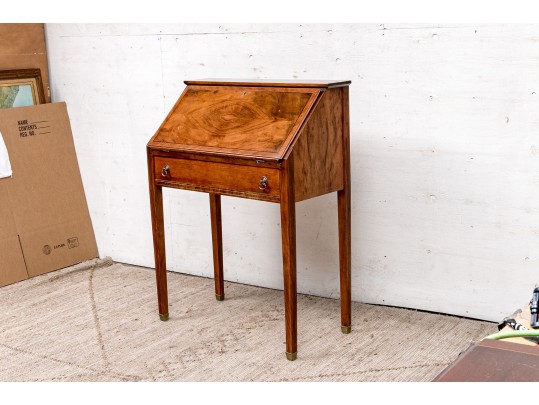 Vintage Walnut Slant Front Desk By Sligh Furniture 