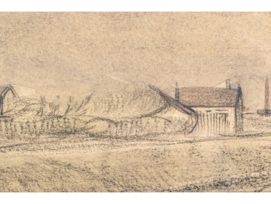 In The Manner Of Vincent Van Gogh, Pencil & Watercolor On Paper