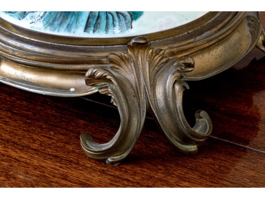 Large Antique Chinese Famille Rose Painted Porcelain Vase Mounted As A Table Lamp