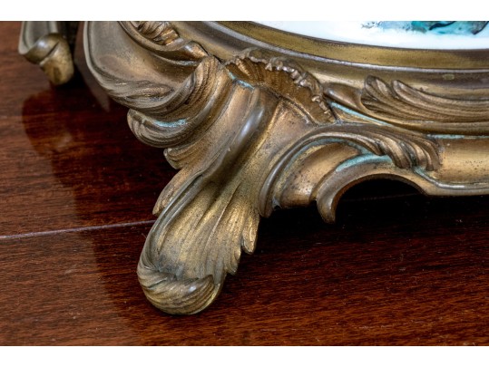 Large Antique Chinese Famille Rose Painted Porcelain Vase Mounted As A Table Lamp