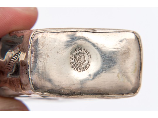 Collection Of Four Mexican 925 Silver Overlay Glass Perfumes