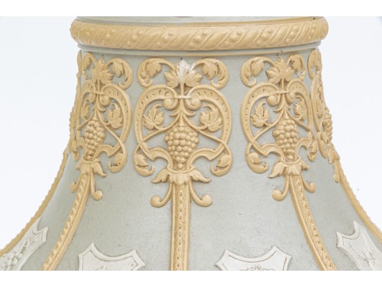 Stunning Mettlach Relief Decorated Ceramic Water Pitcher