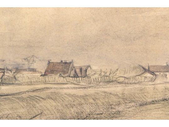 In The Manner Of Vincent Van Gogh, Pencil & Watercolor On Paper