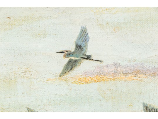 Attributed To: CHARLES Wysocki, Oil On Canvas, Geese In Flight