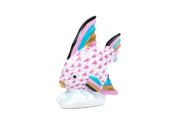 Herend Lovely Pink Fishnet Angel Fish
