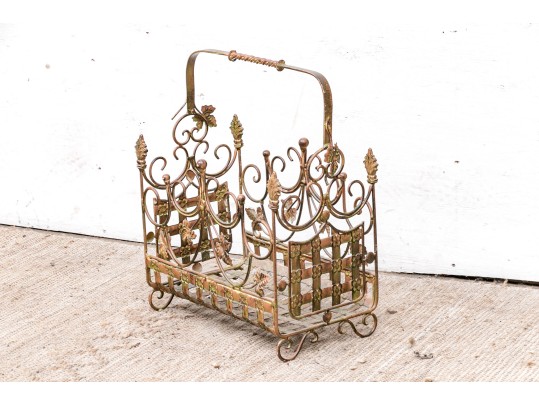 Modern Light Wrought Iron Storage Basket