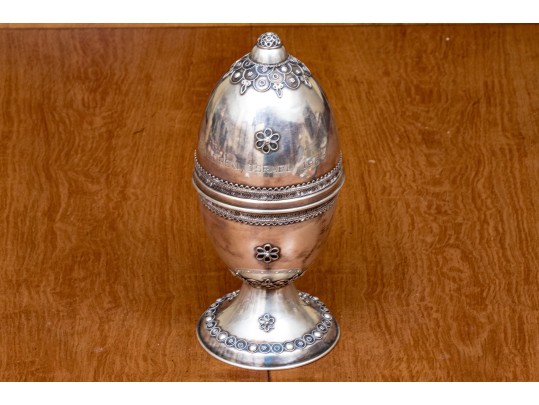Israel Sterling Silver Lidded Footed Cup     6.48 Troy Ozs.