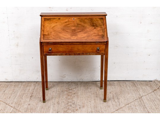 Vintage Walnut Slant Front Desk By Sligh Furniture 