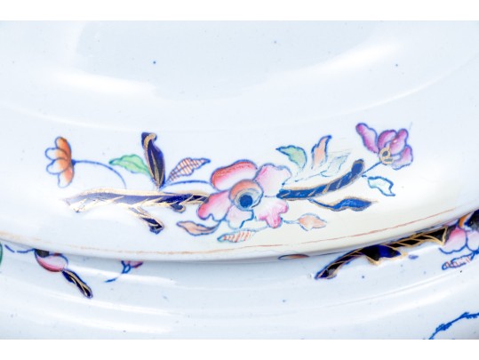 Antique English Ironstone Tureen With Underplate