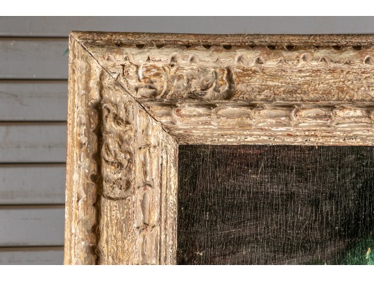 In The Manner Of  Horace Pippin (Am., 1888-1946) Oil On Panel, Portrait Of An African American Woman