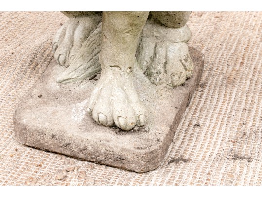 Vintage Seated Cement Lion