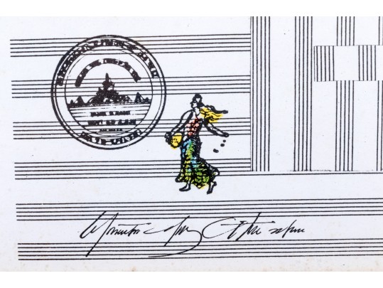 Saul Steinberg Design (Rom/Am., 1914-1999) Nuits De La Foundation Maeght Music Festival 1970 Poster