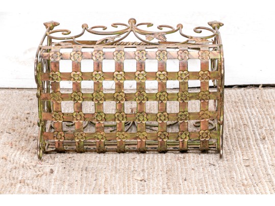Modern Light Wrought Iron Storage Basket