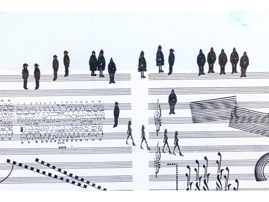 Saul Steinberg Design (Rom/Am., 1914-1999) Nuits De La Foundation Maeght Music Festival 1970 Poster