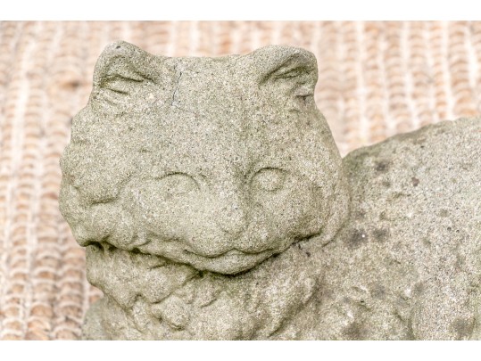 Vintage Lying Cement Cat